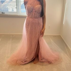 Beaded pink dress size 6